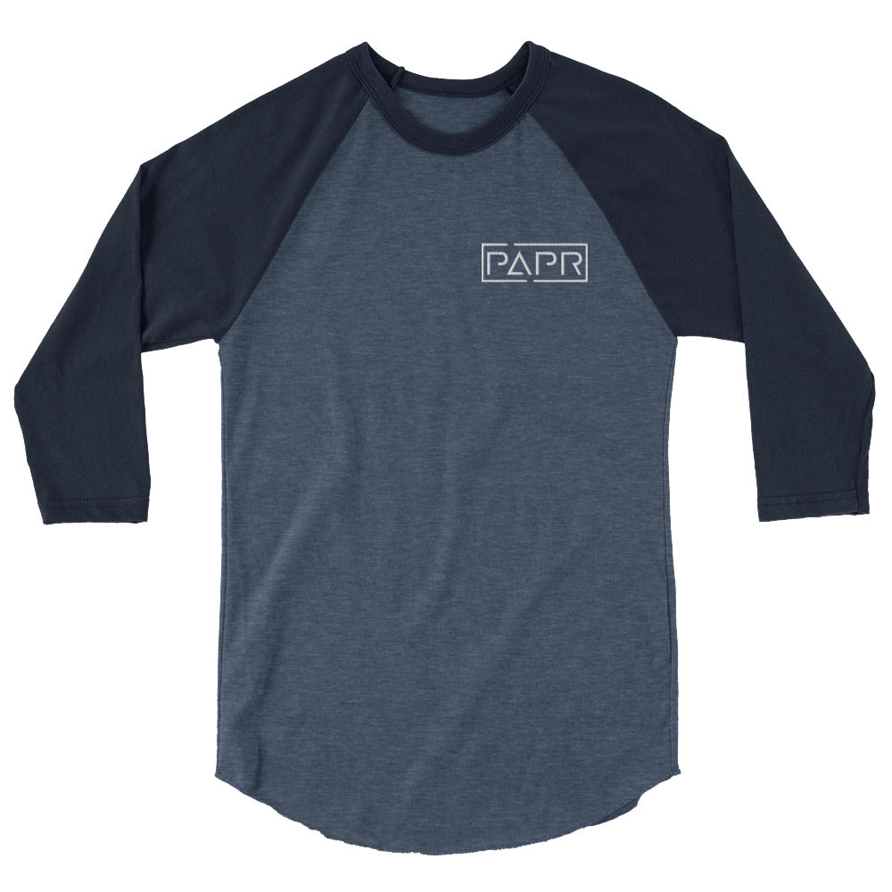 【NAVY/XXXXL】SEE SEE　NYLON BASEBALLSHIRTS Unisex Three-Quarter Sleeve Baseball Tee Color Grey/ Navy