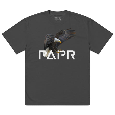 papr eagle oversized tee t-shirt faded black