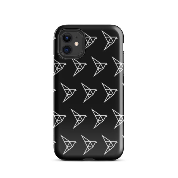 Origami Pattern iPhone case (Black)