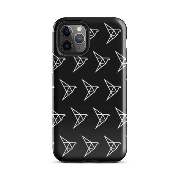 Origami Pattern iPhone case (Black)