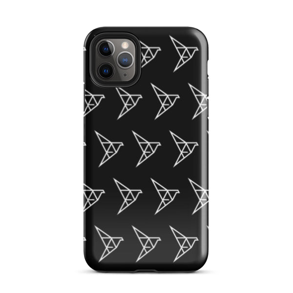 Origami Pattern iPhone case (Black)