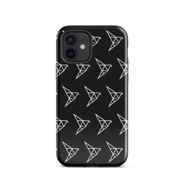 Origami Pattern iPhone case (Black)