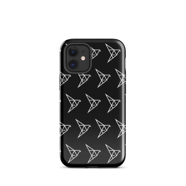 Origami Pattern iPhone case (Black)