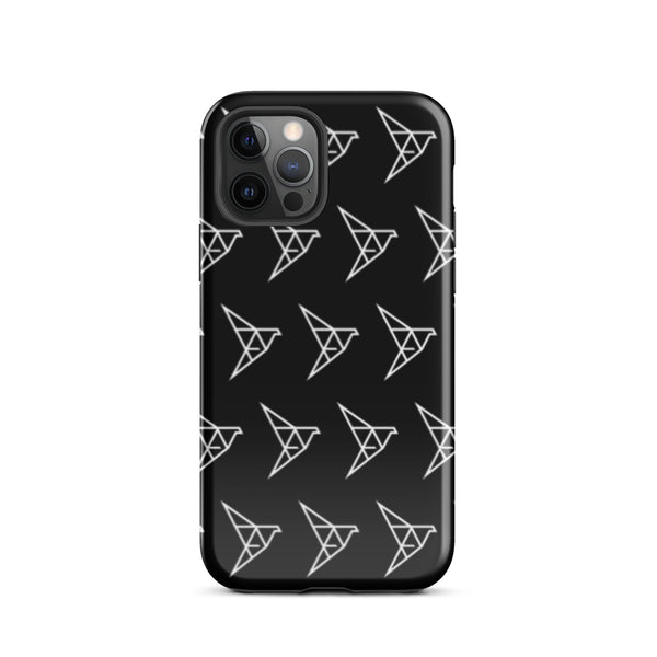 Origami Pattern iPhone case (Black)