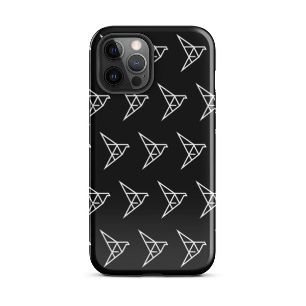 Origami Pattern iPhone case (Black)