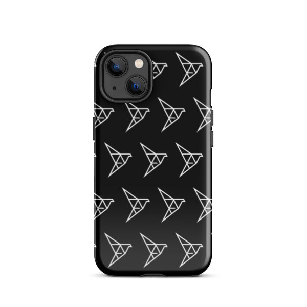 Origami Pattern iPhone case (Black)