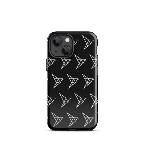 Origami Pattern iPhone case (Black)