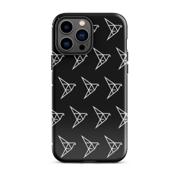 Origami Pattern iPhone case (Black)