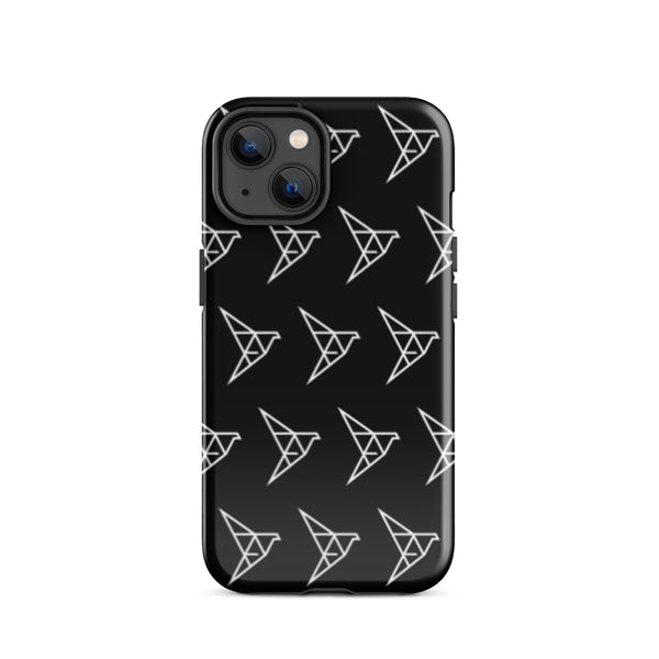 Origami Pattern iPhone case (Black)