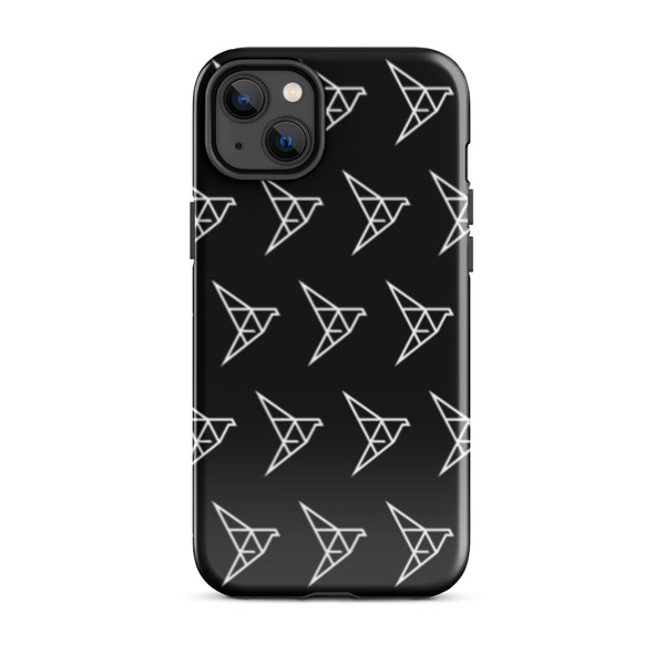 Origami Pattern iPhone case (Black)