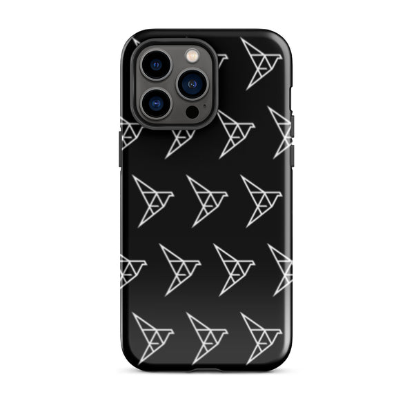 Origami Pattern iPhone case (Black)