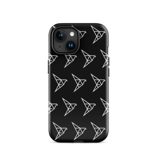 Origami Pattern iPhone case (Black)