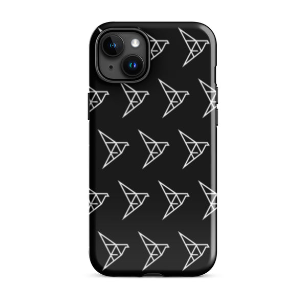 Origami Pattern iPhone case (Black)