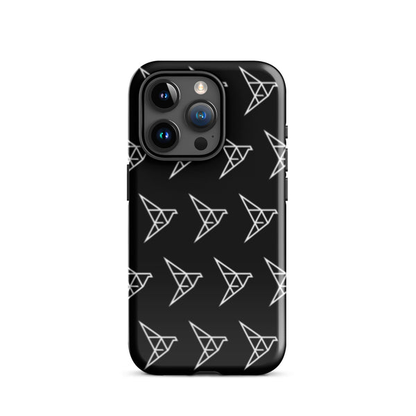 Origami Pattern iPhone case (Black)