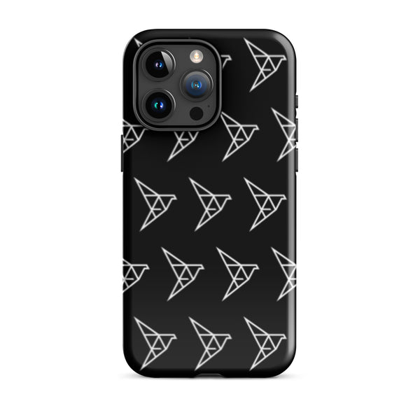 Origami Pattern iPhone case (Black)