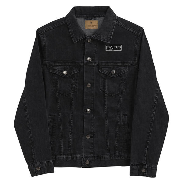 black denim jean jacket papr origami