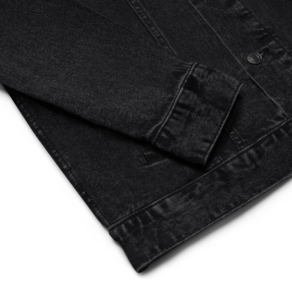 black denim jean jacket papr origami sleeve