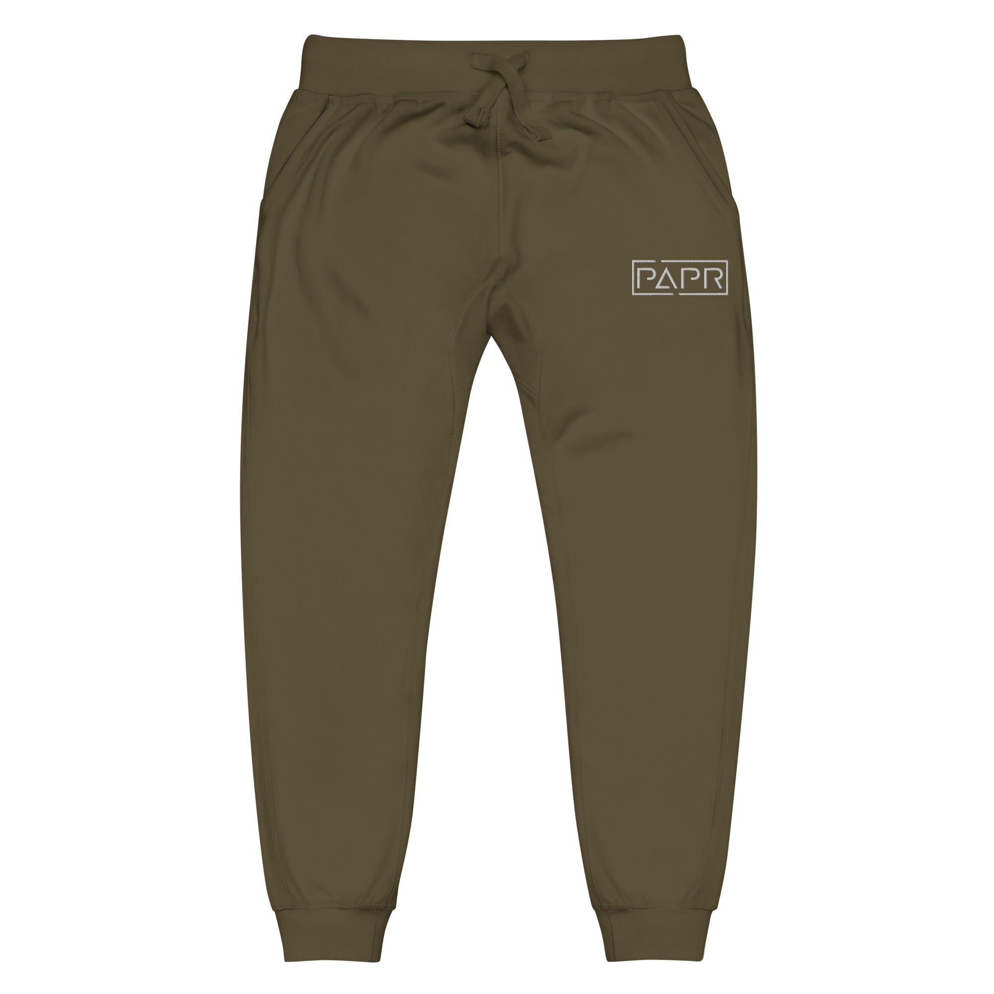 military green jogger fleece sweatpants