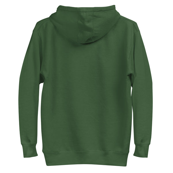 Forrest green PAPR origami fill hoodie back