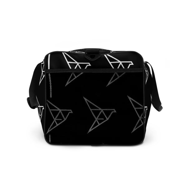 origami pattern duffle bag side pocket