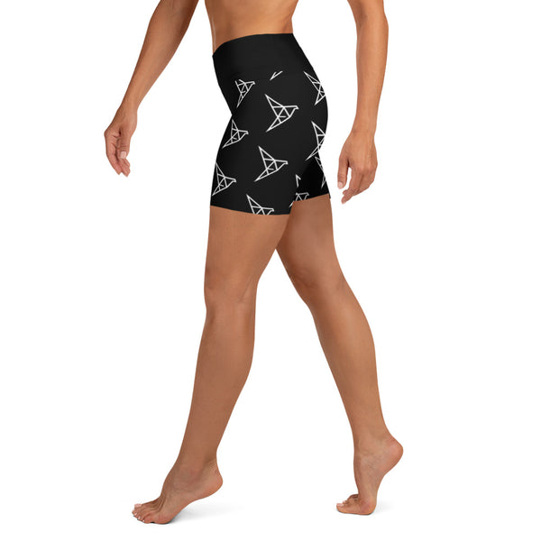 Origami Pattern Yoga Shorts