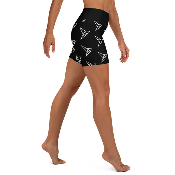 Origami Pattern Yoga Shorts