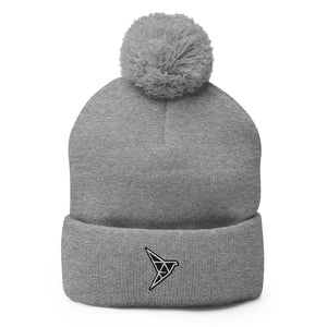 Origami Fill Pom Beanie (Grey)