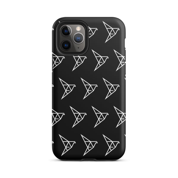 Origami Pattern iPhone case (Black)