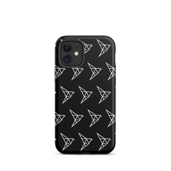 Origami Pattern iPhone case (Black)