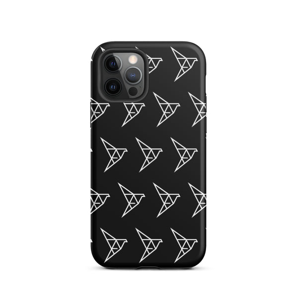 Origami Pattern iPhone case (Black)