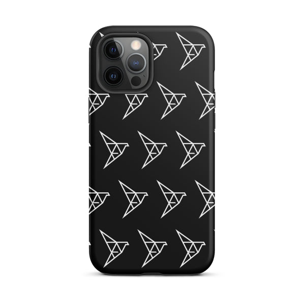 Origami Pattern iPhone case (Black)