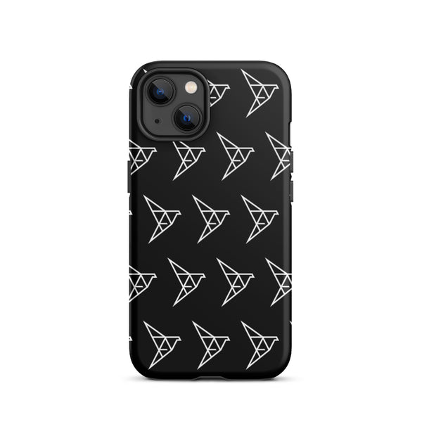 Origami Pattern iPhone case (Black)