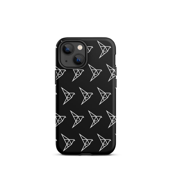 Origami Pattern iPhone case (Black)