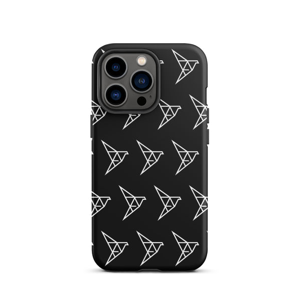 Origami Pattern iPhone case (Black)