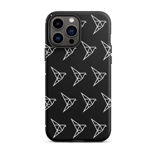 Origami Pattern iPhone case (Black)