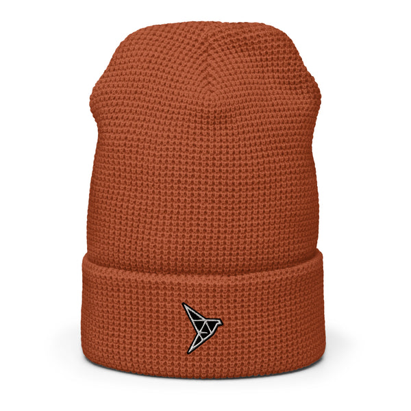 rust waffle beanie origami