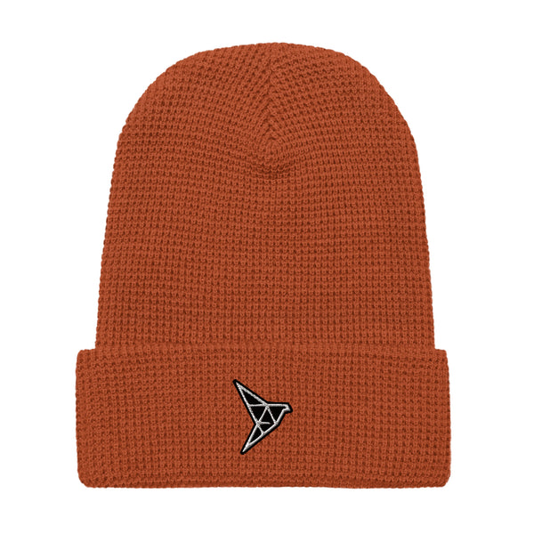 rust waffle beanie origami